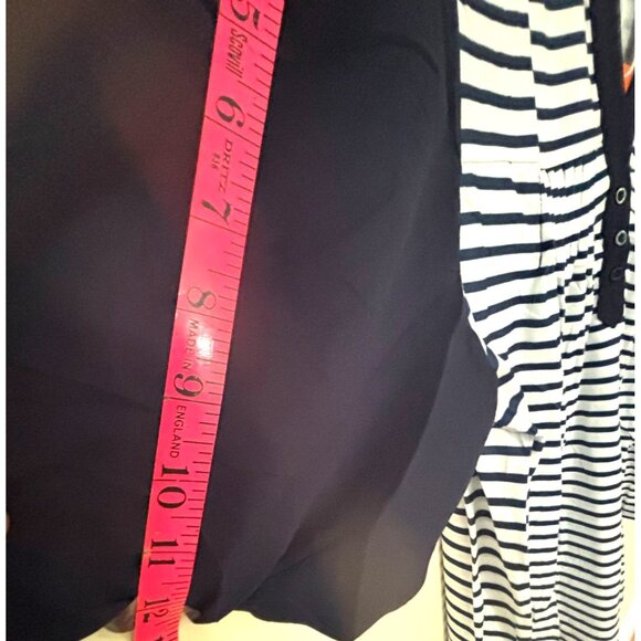 Falechay Womens 2XL Striped Top With Puff Sleeves & Button Detail - Picture 10 of 12